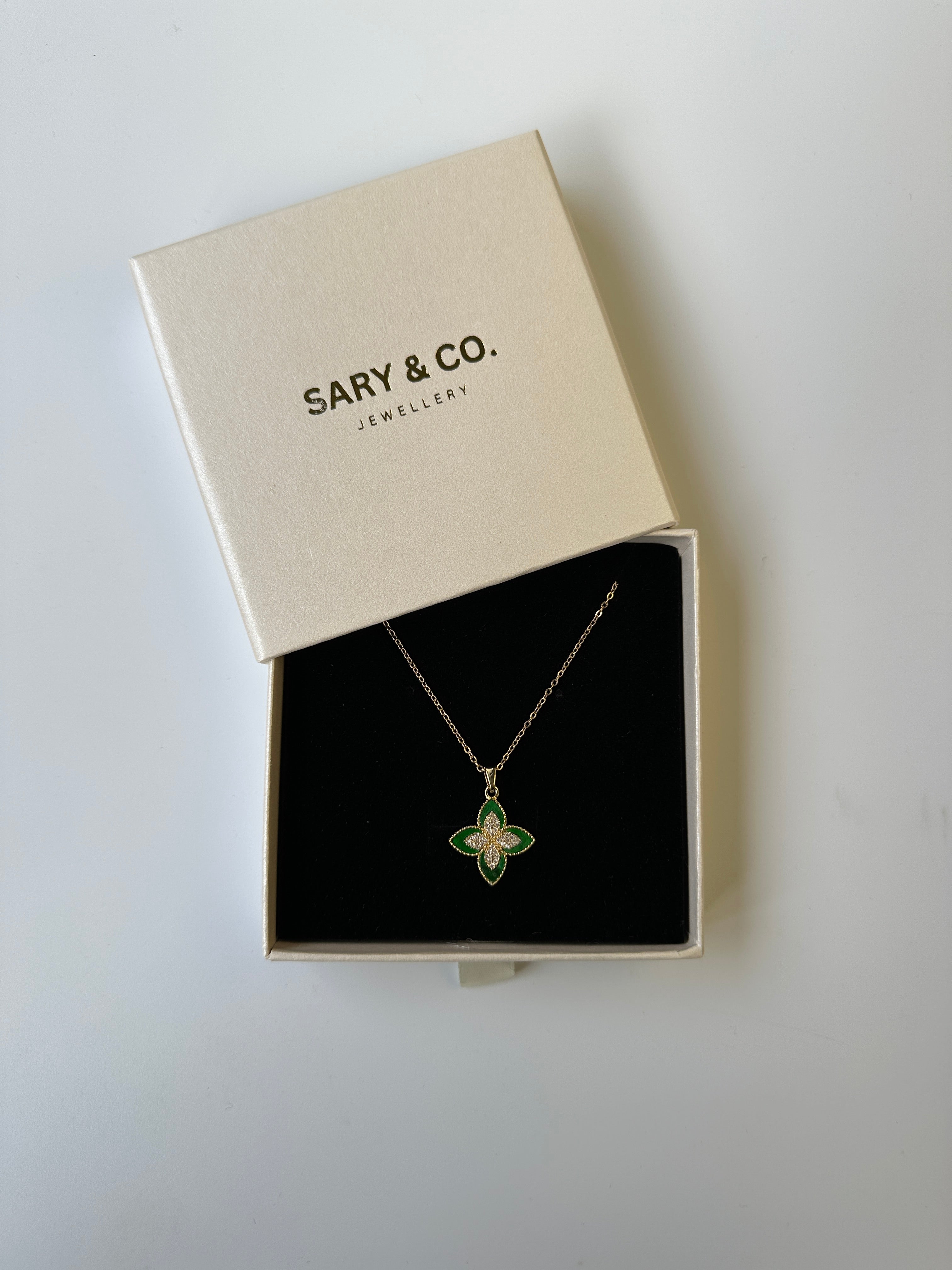 Lea - 18k gold plated stainless steel 4-Leaf Flower necklace