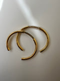 Liv - 18k gold plated stainless steel open zirconia bangle