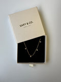 Aria - Zircon Charms Choker 18k gold plated stainless steel necklace