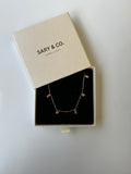 Ivy - Pink Dainty Zircon 18k gold plated stainless steel necklace