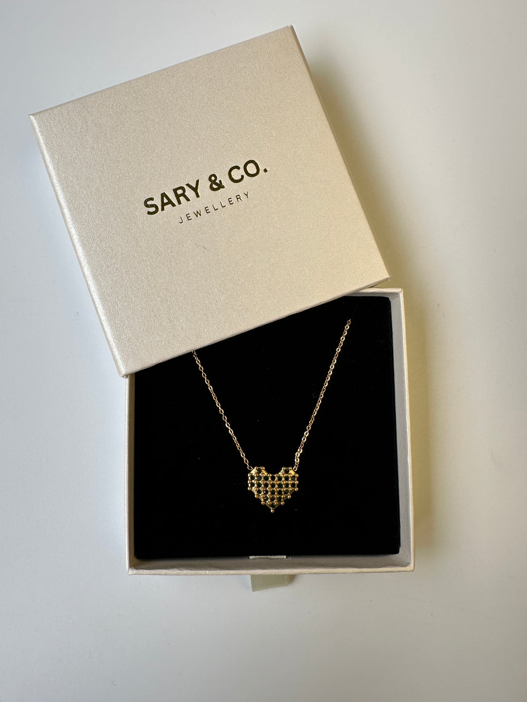 Grace - Zircon Heart 18k gold plated stainless steel necklace