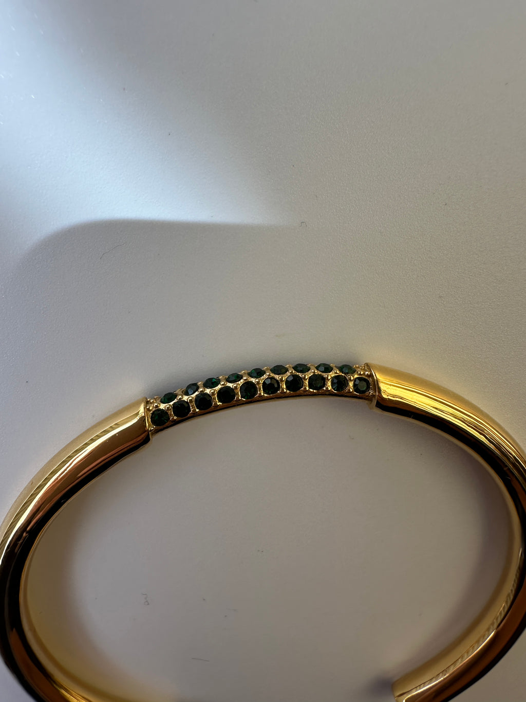Liv - 18k gold plated stainless steel open zirconia bangle