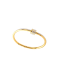 Maese - 18k gold plated stainless steel circle buckle bangle