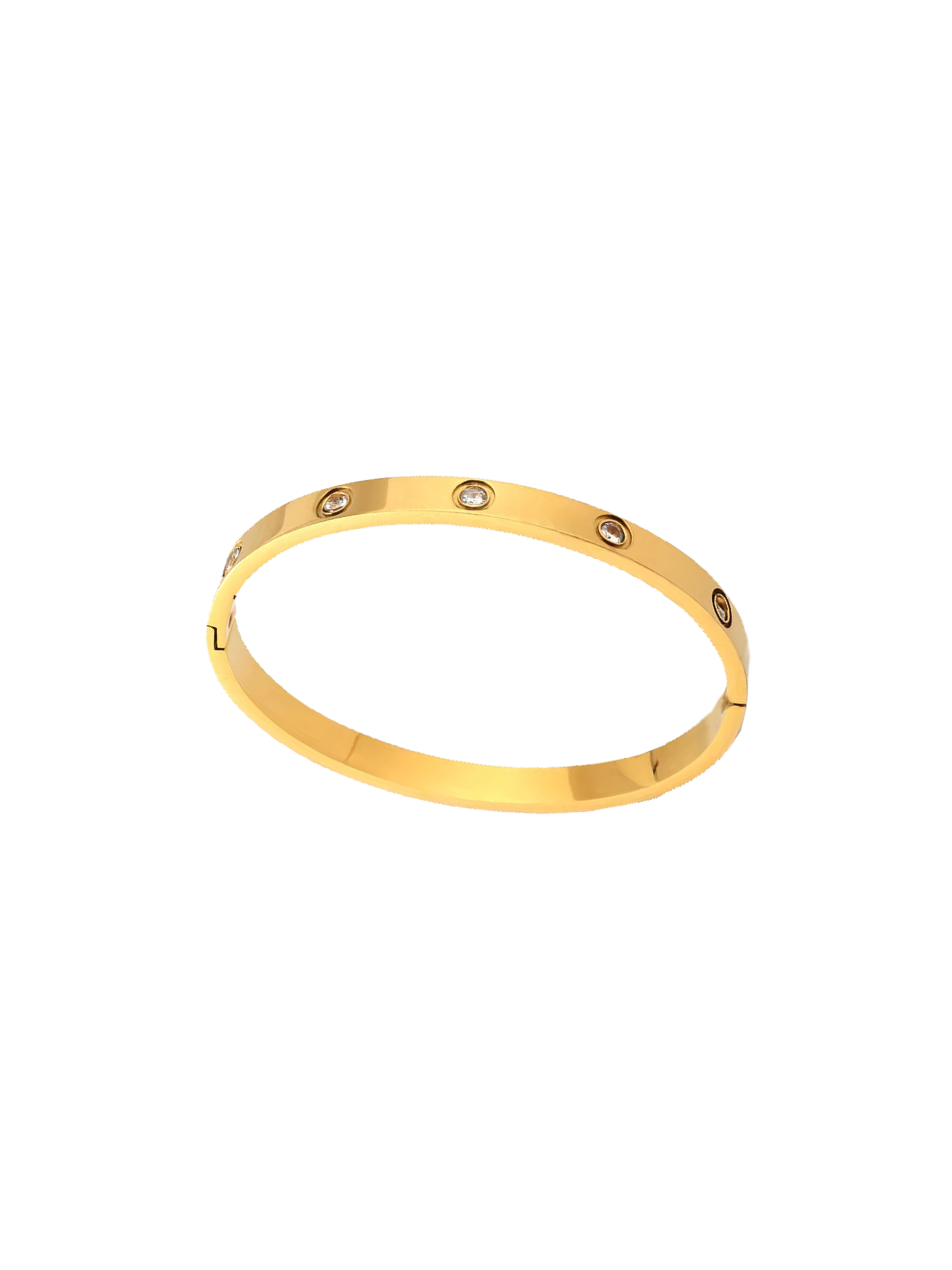Sophie - 18k gold plated stainless steel zircon circle bangle