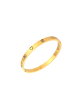Zoe - 18k gold plated stainless steel heart bangle