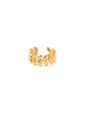 Leaf Band 18k gold plated stainless steel adjustable ring