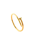 Ada - 18k gold plated stainless steel Nail bangle