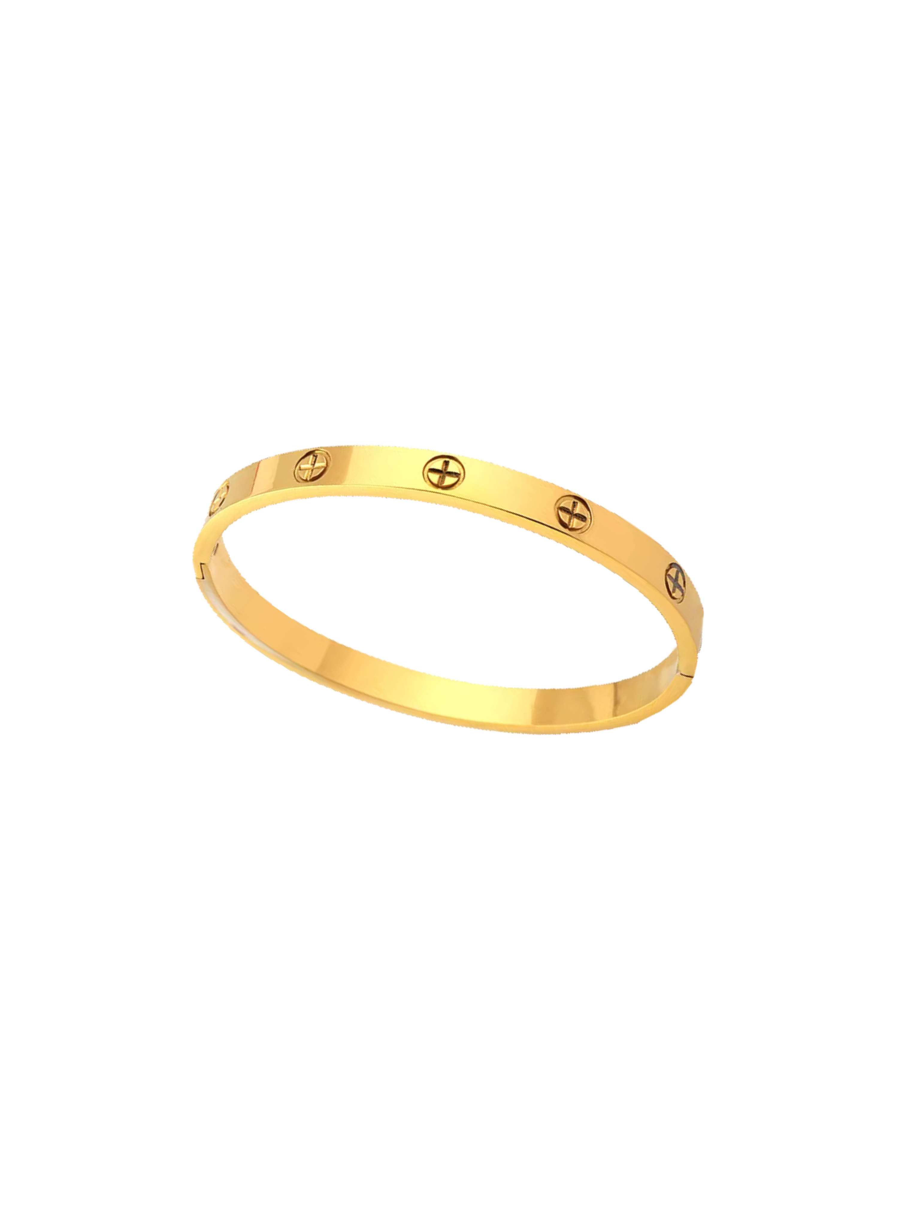 May - 18k gold plated stainless steel screwset design bangle