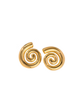 Spiral Swirl Stud - 18k gold plated stainless steel earrings