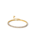 Eternity Oval tennis - 18k gold plated stainless steel  bracelet